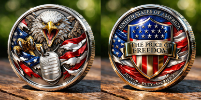 United States of America “The Price of Freedom” 3D Eagle Commemorative Challenge Coin