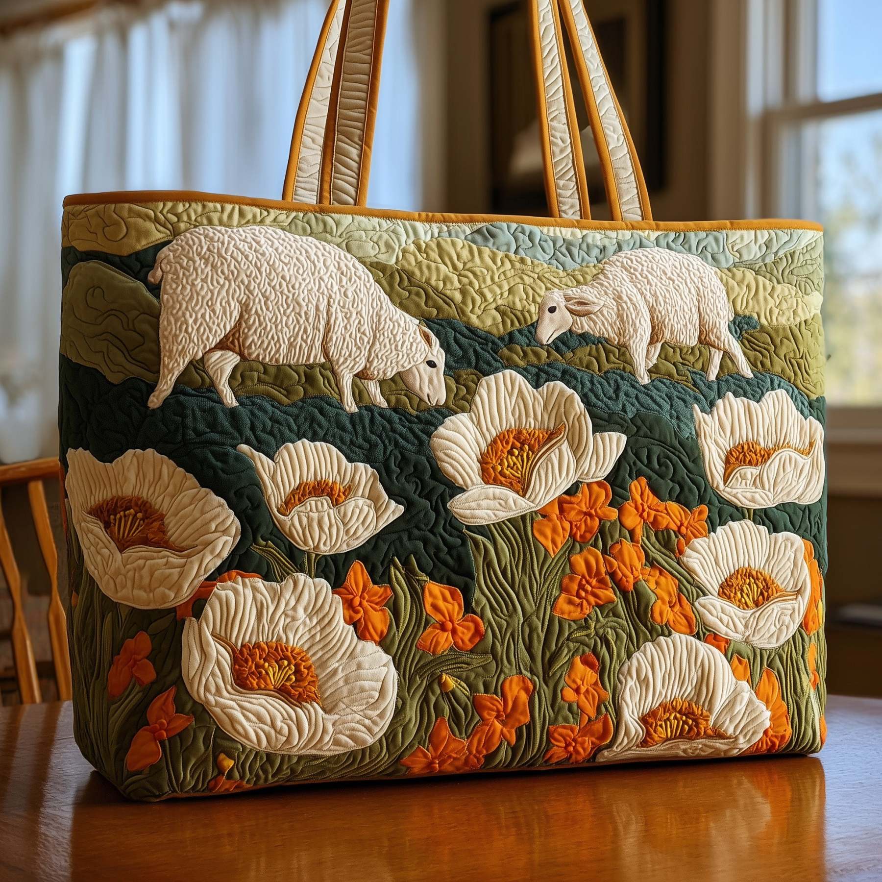 Sheep Heaven Quilted Tote Bag GFTOHD8294