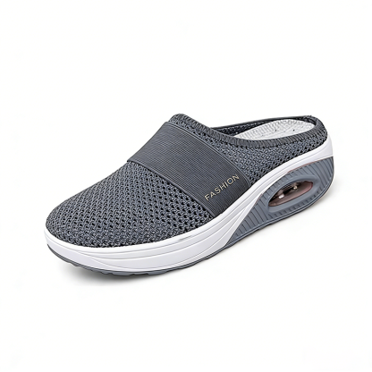 Diabetic Air-Cushion Slip-On Walking Shoes, Orthopedic Diabetic Slippers, with Arch-Support for Women