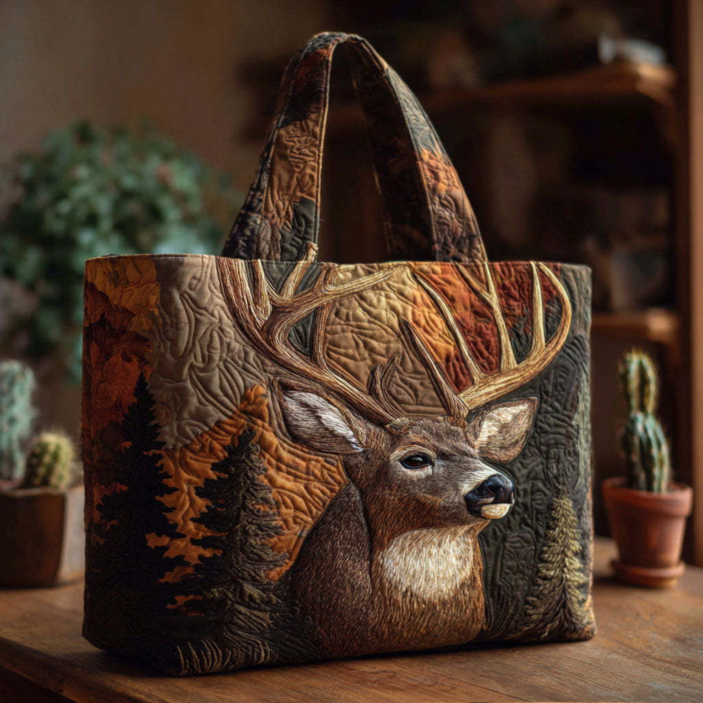 Woodland Spirit Quilted Tote Bag
