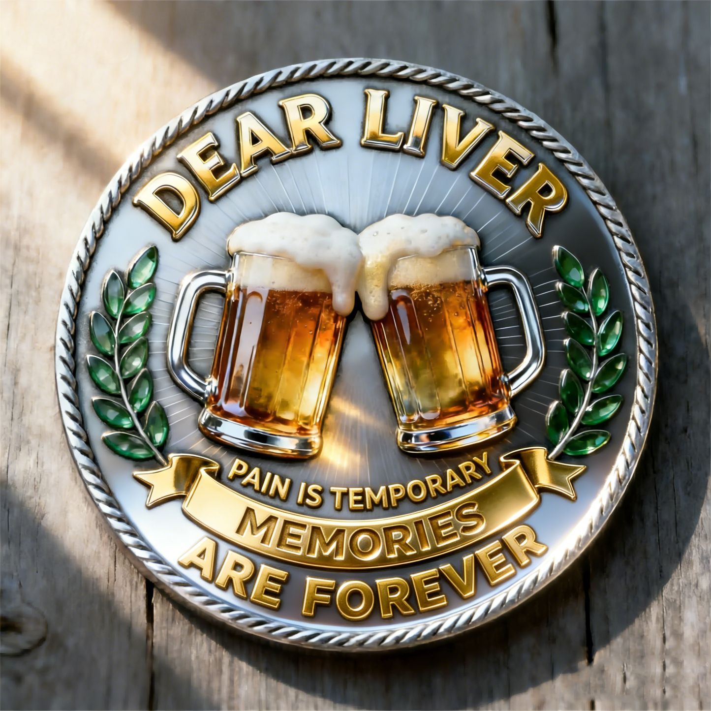 🏆Flash Sale 60% OFF - 🍺 “Dear Liver” Double-Sided Beer Coin 🍻