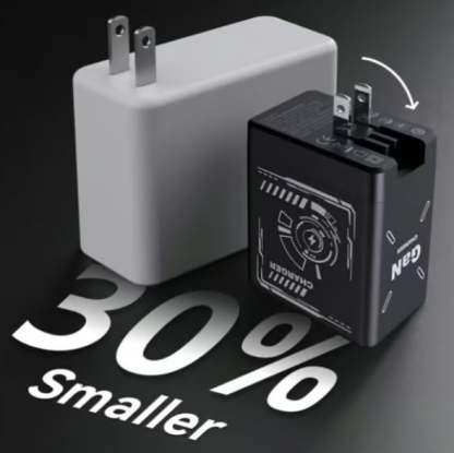 2-in-1 GaN PD3.0  Charger with Retractable Cables(Plug specifications: US standard plug)
