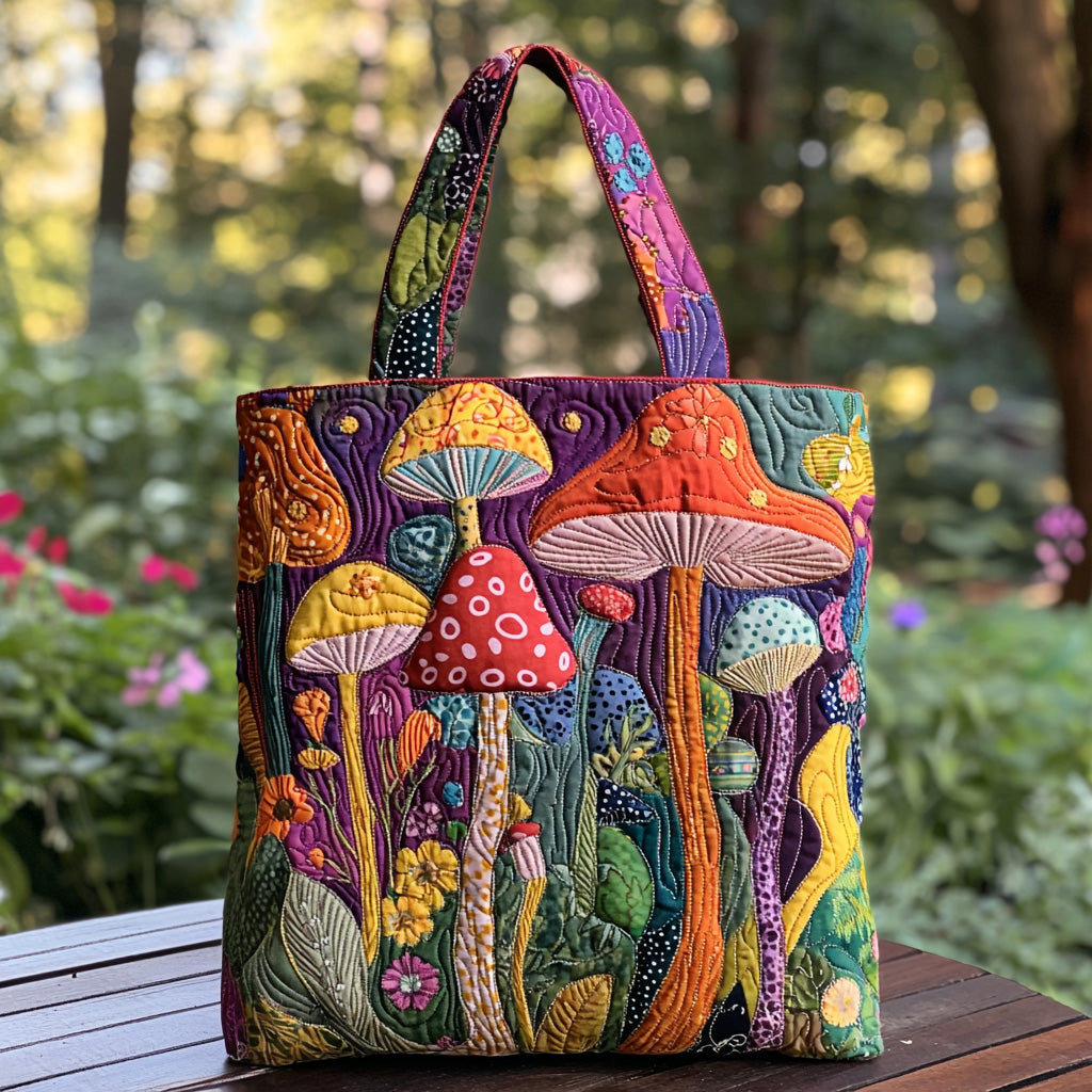 Mystic Caps Quilted Tote Bag