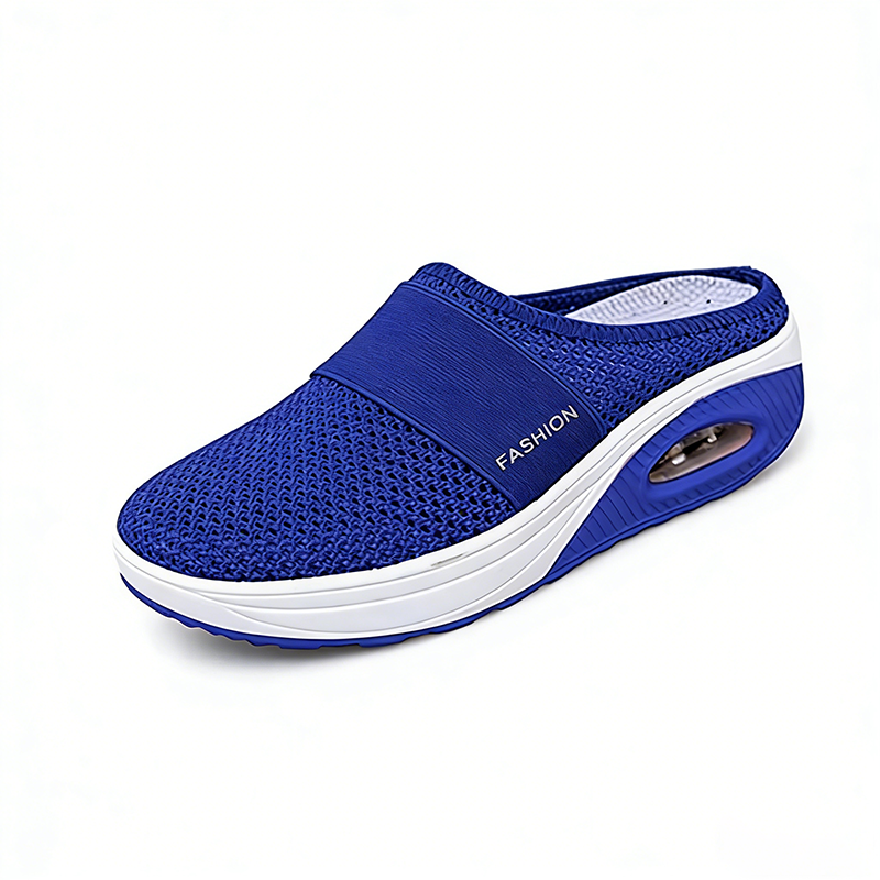 Diabetic Air-Cushion Slip-On Walking Shoes, Orthopedic Diabetic Slippers, with Arch-Support for Women