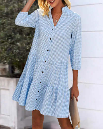 Plaid shirt dress