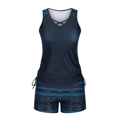 ⏰LAST DAY 60% OFF - Miraclesuit Women's Tummy Control Tankini Set with Built-In Bra – Flattering Boho Swimwear with Shorts