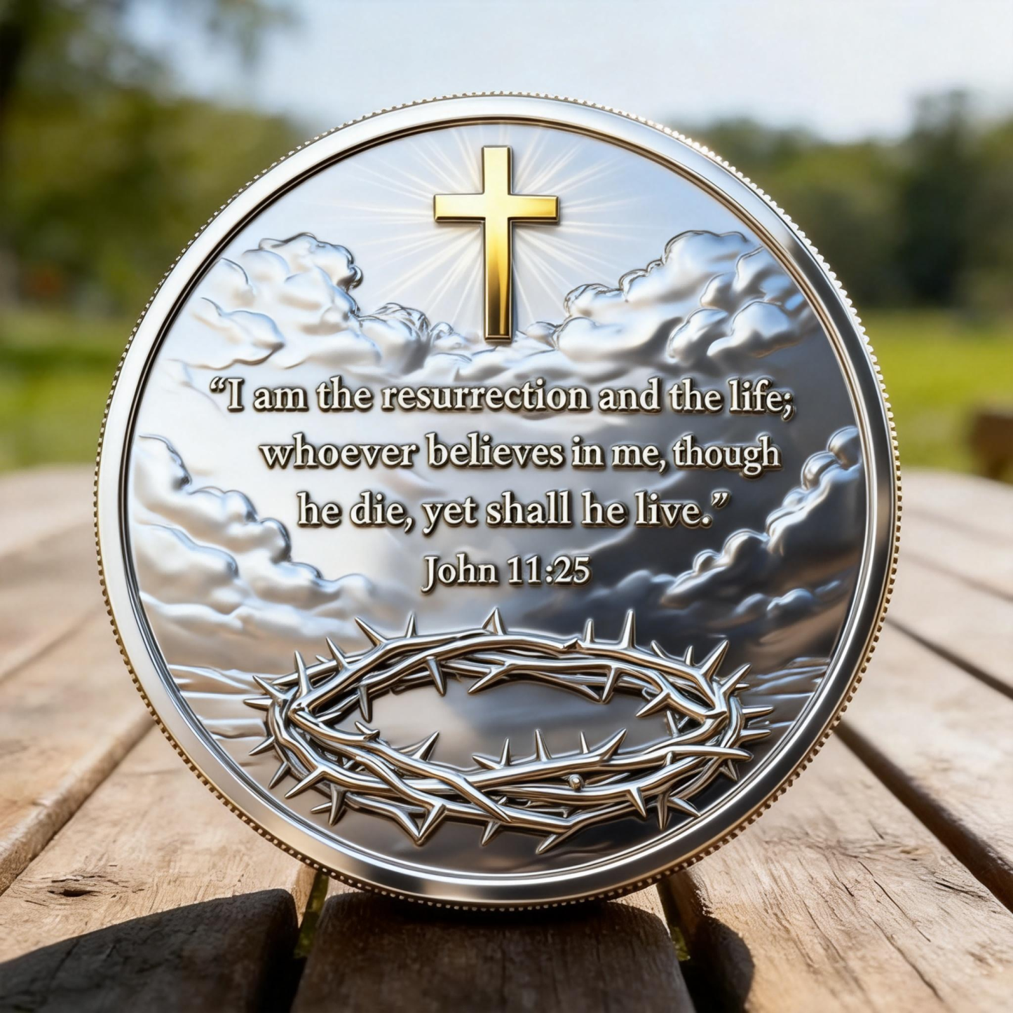 ✝️ He Is Risen Resurrection Faith Commemorative Coin