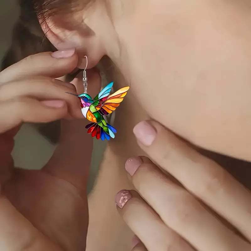 🔥Last Day 60% OFF🌈Colorful Hummingbird Earrings🐦