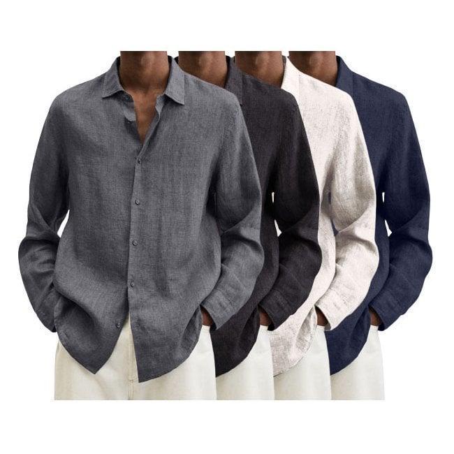 🔥2026 Men's Cotton Linen Long-Sleeve Shirt