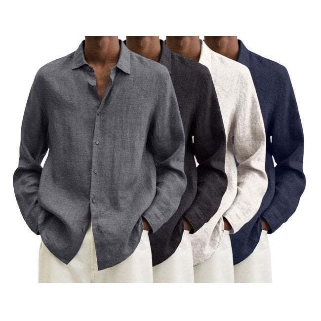 🔥2026 Men's Cotton Linen Long-Sleeve Shirt