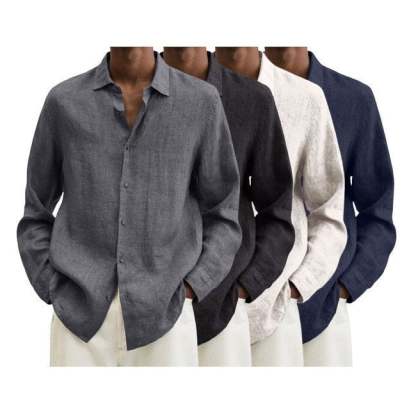 🔥2026 Men's Cotton Linen Long-Sleeve Shirt