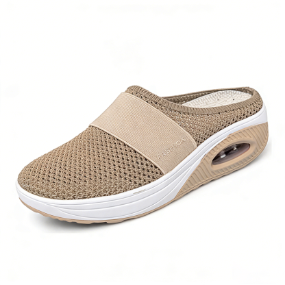 Diabetic Air-Cushion Slip-On Walking Shoes, Orthopedic Diabetic Slippers, with Arch-Support for Women