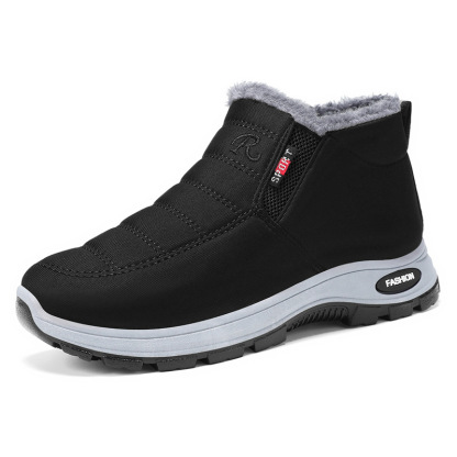 Women's Warm Sheepskin-Lined Boots Ladies Winter Ankle Slip on Short