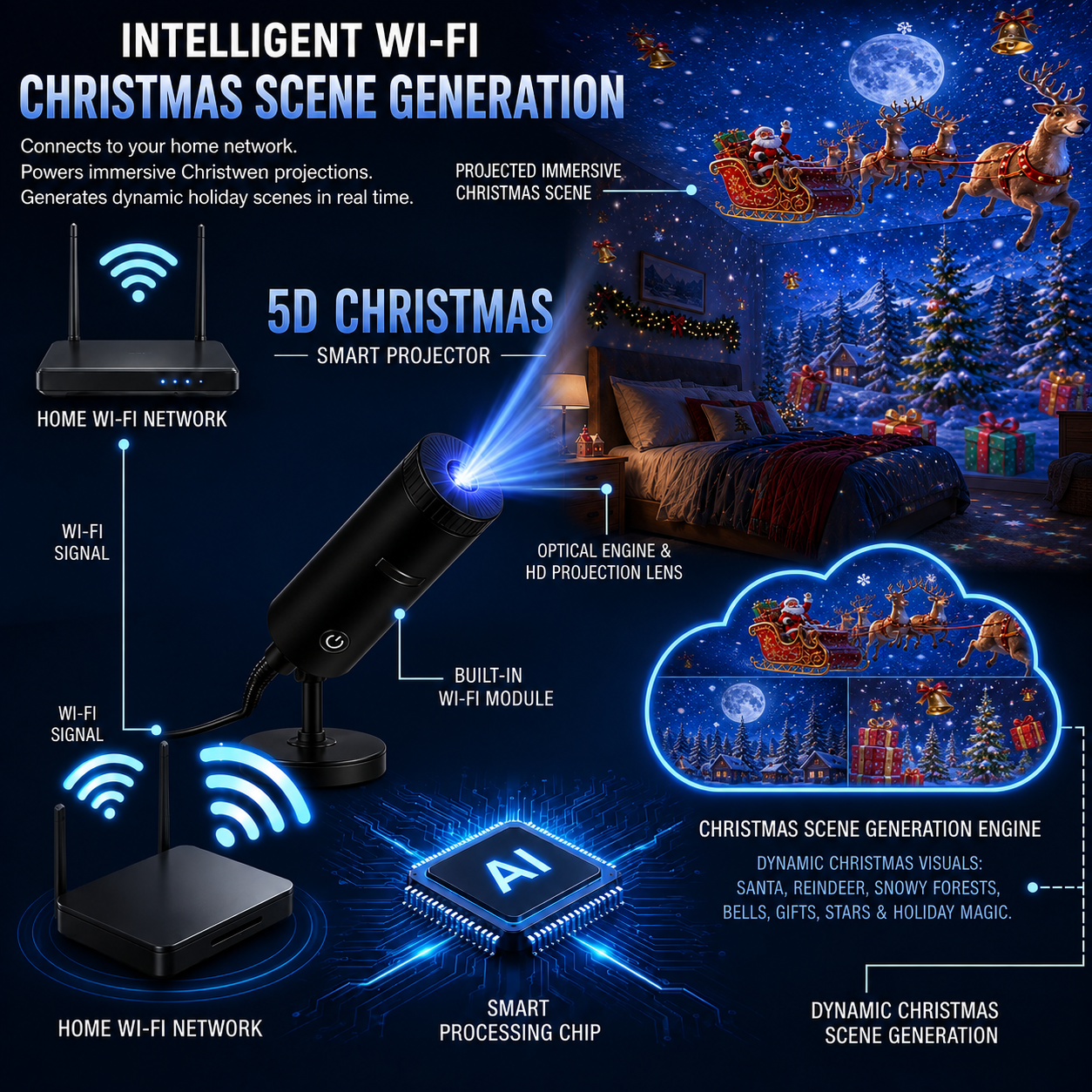 🎄Topacme® 5D Night Light Projector🎅