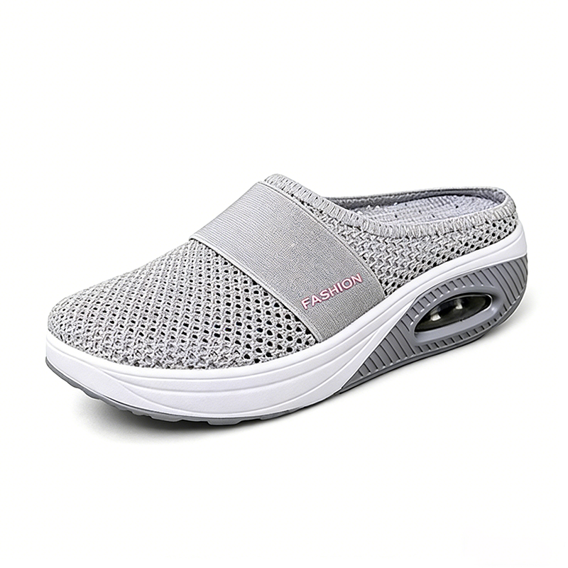 Diabetic Air-Cushion Slip-On Walking Shoes, Orthopedic Diabetic Slippers, with Arch-Support for Women