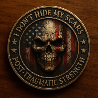 PTSD Is the Enemy – PTSD Warrior Coin of Strength & Survival