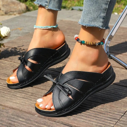 🔥LAST DAY 70% OFF -WOMEN'S COMFORT BOWTIE SLIDE SANDALS