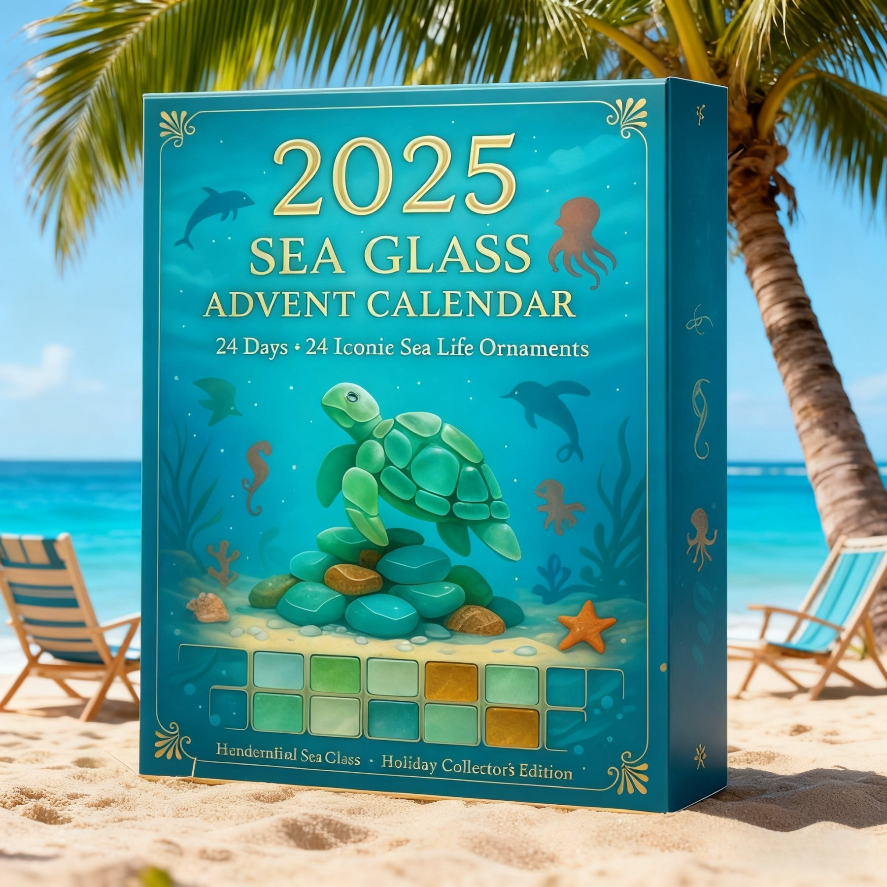 🔥Limited Edition, Only 100 Sets Left! - 🌊2025 Sea Glass Advent Calendar · Ocean Treasures(🌊 10% of proceeds support U.S. marine life protection.)
