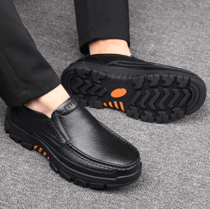 ⏰Limited Time Offer--40% OFF 🎉 Mens Waterproof Non Slip Soft Insole Genuine Leather Shoes