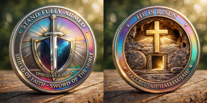Stand Fully Armed Christian Commemorative Coin