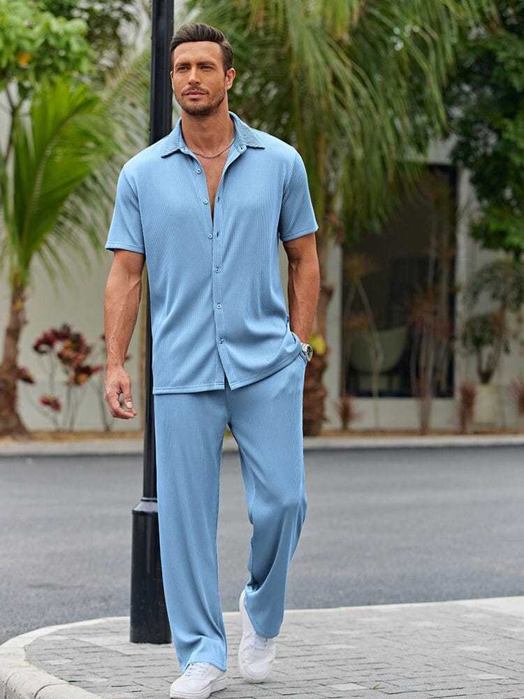 Casual Loose Fit Shirt Sets