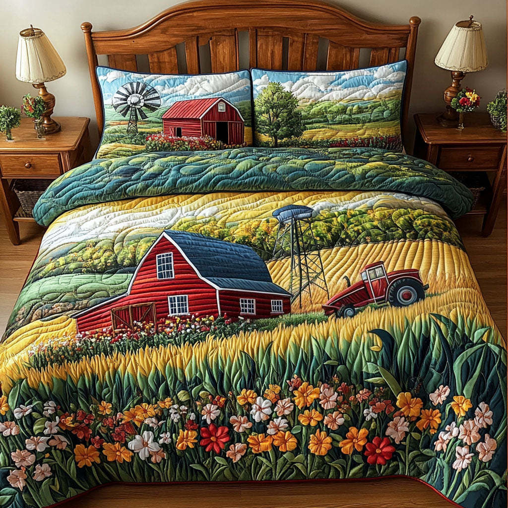 Farm 3-Piece Quilted Bedding Set NCU0VT141