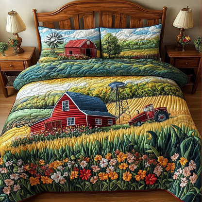 Farm 3-Piece Quilted Bedding Set NCU0VT141