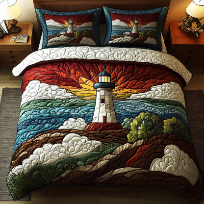 Lighthouse 3-Piece Quilted Bedding Set NCU0VT109