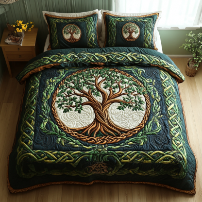 Tree Of Life 3-Piece Quilted Bedding Set NCU0VT73