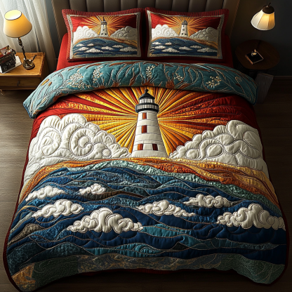 Lighthouse 3-Piece Quilted Bedding Set NCU0VT109