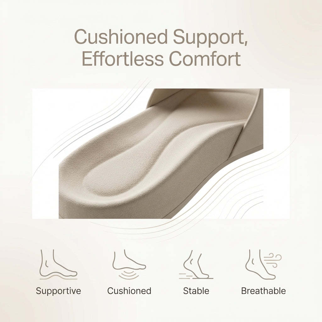 Adjustable Buckle Slide Sandals – Casual Comfort Flat Walking Sandals