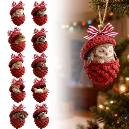 🎁❤️Forest Animal Acorn Ornaments – Warm Forest Christmas Decorations