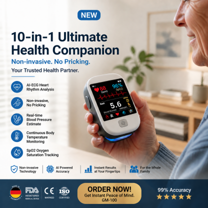 2026 second generation 12-in-1 smart blood medical instrument / 12 health reports - No-Prick