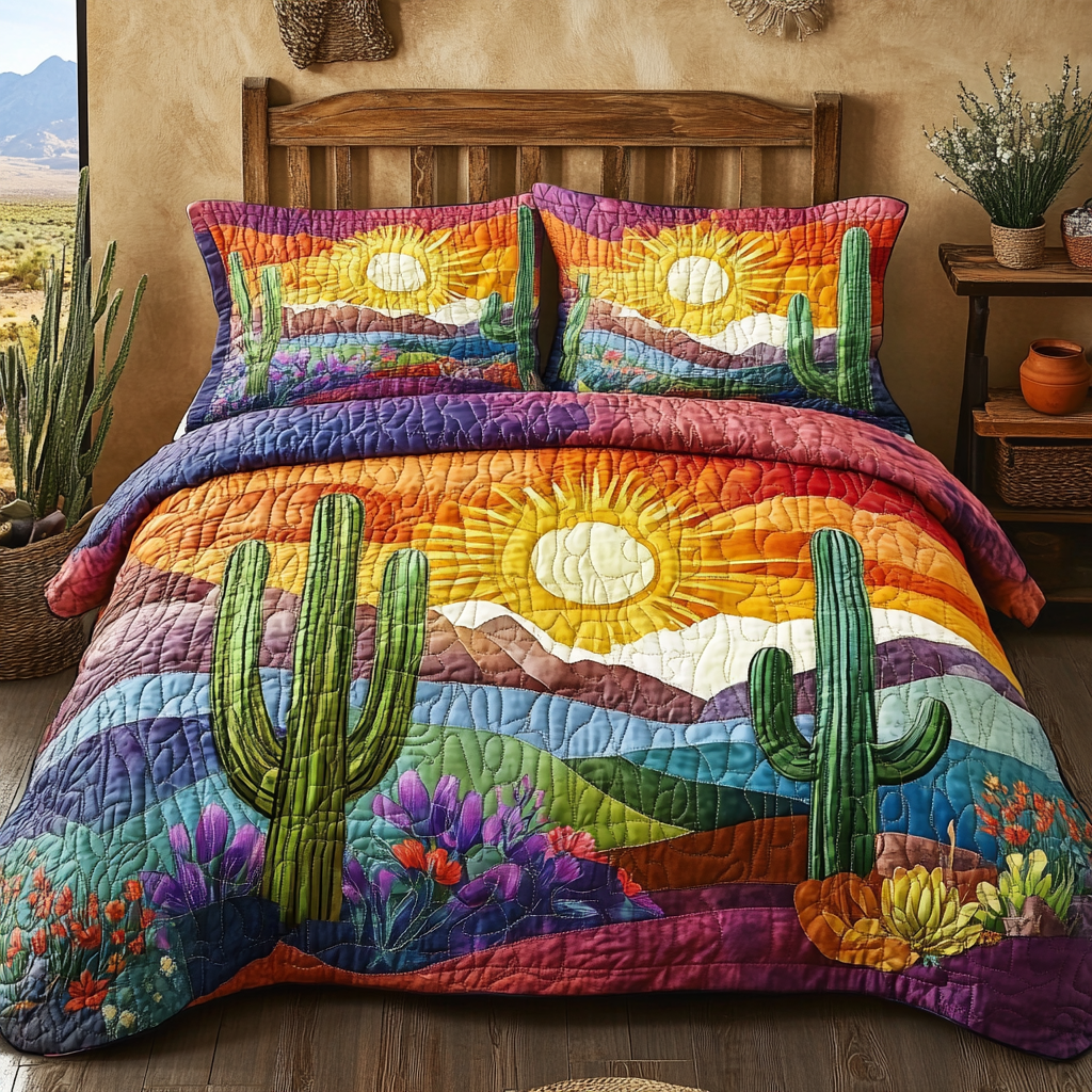 Sunshine 3-Piece Quilted Bedding Set NCU0VT106