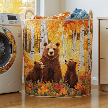 Bear Family Quilted Laundry Basket GFTOHD10033
