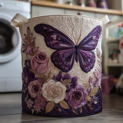 Butterfly Heaven Quilted Laundry Basket GFTOHD9691