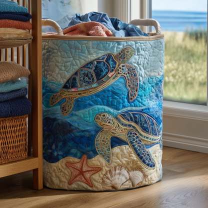 Turtle Quilted Laundry Basket GFTOMA3690