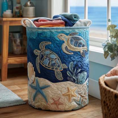 Turtle Quilted Laundry Basket GFTOMA3933