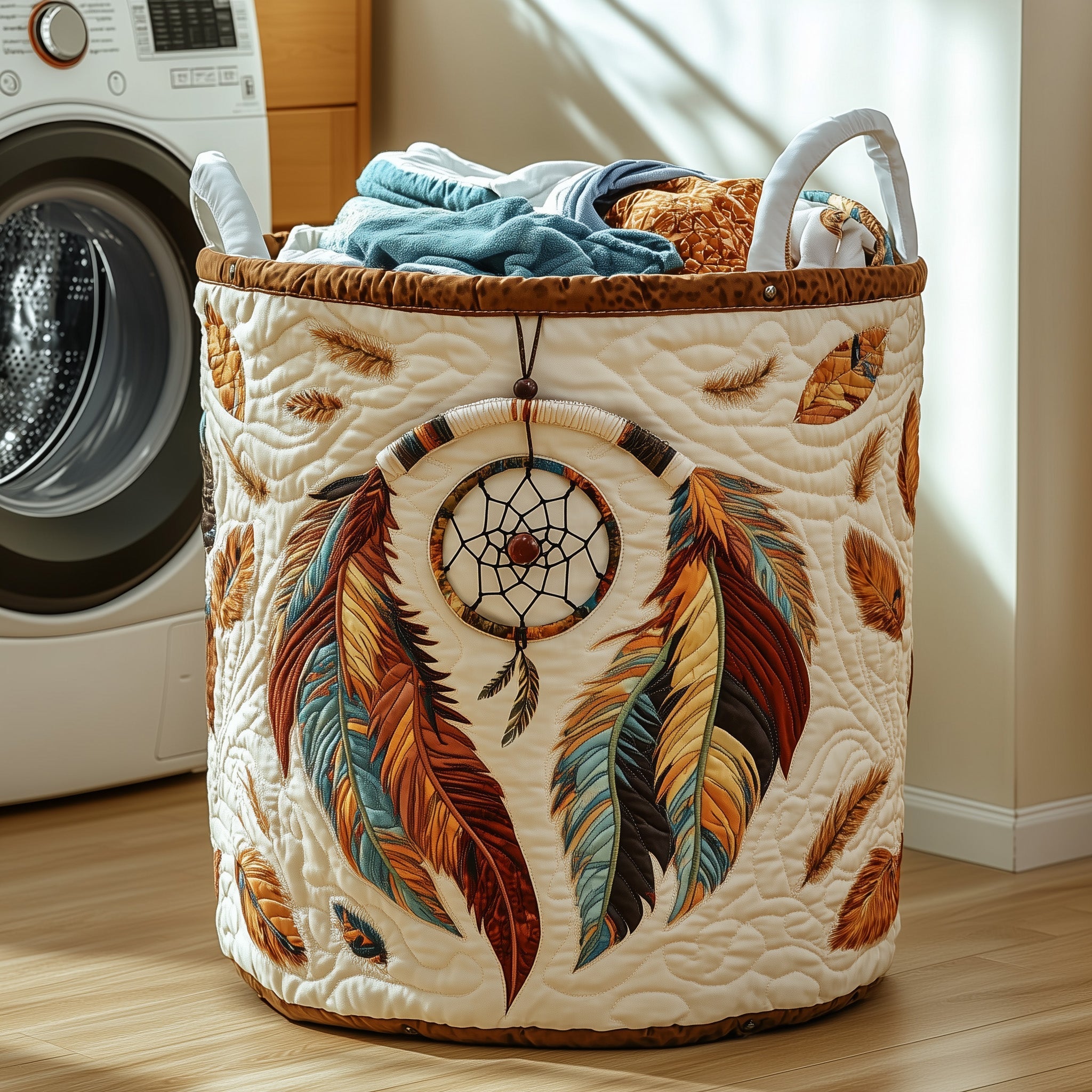 Tribal Soul Dreamcatcher Quilted Laundry Basket GFTOMA4951