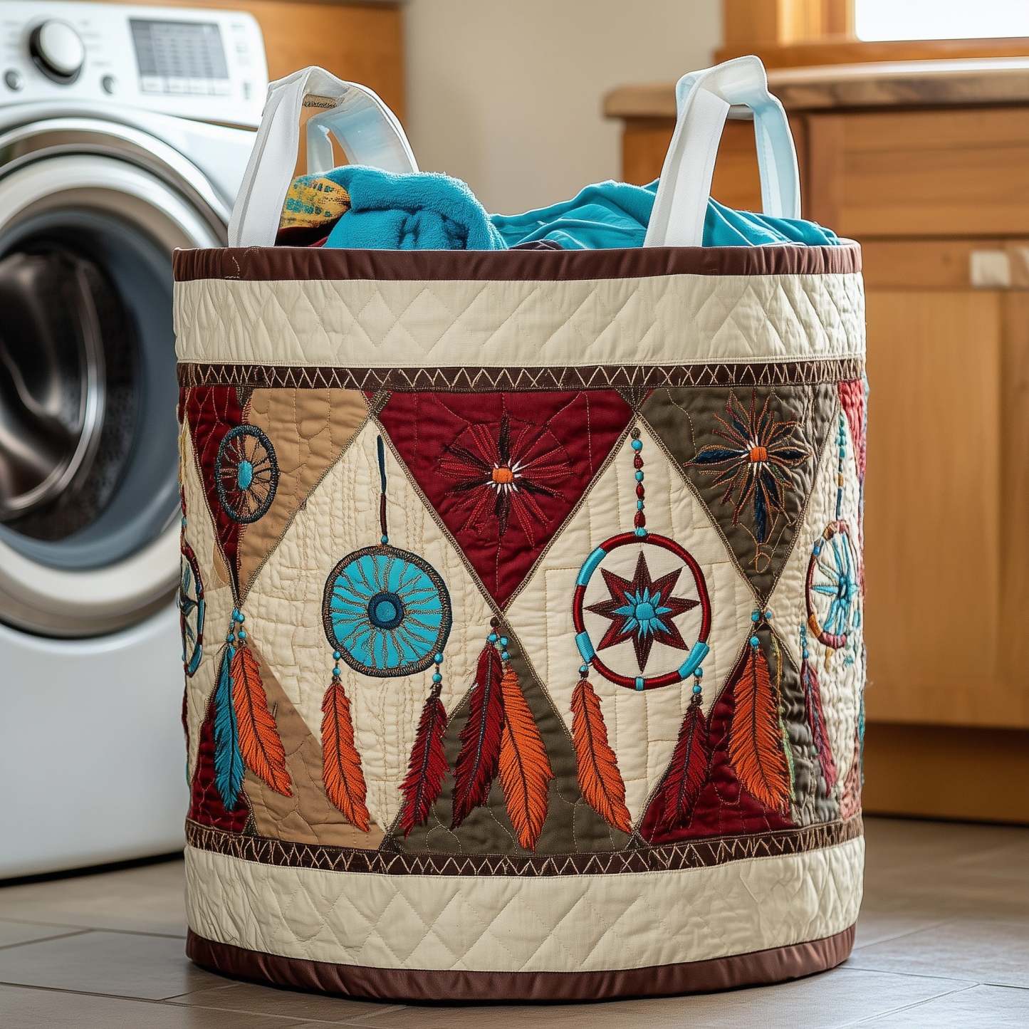 Tribal Soul Dreamcatcher Quilted Laundry Basket GFTOMA4953