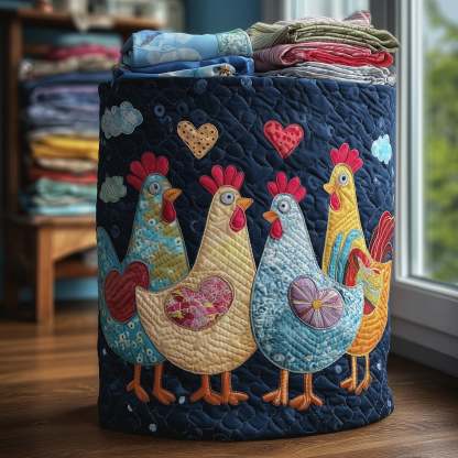 Chicken Dream Quilted Laundry Basket GFTONL5904