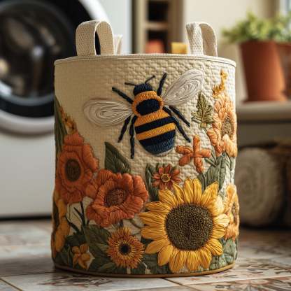 Bee Pollen Garden Quilted Laundry Basket GFTONT2687