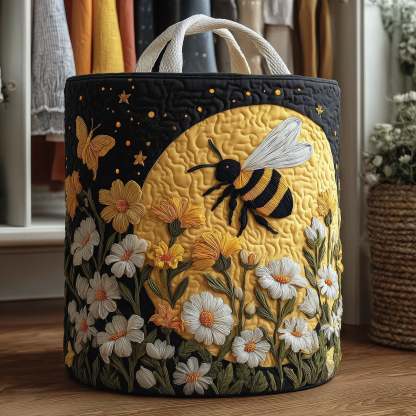 Moonlit Bee Quilted Laundry Basket GFTONT2688
