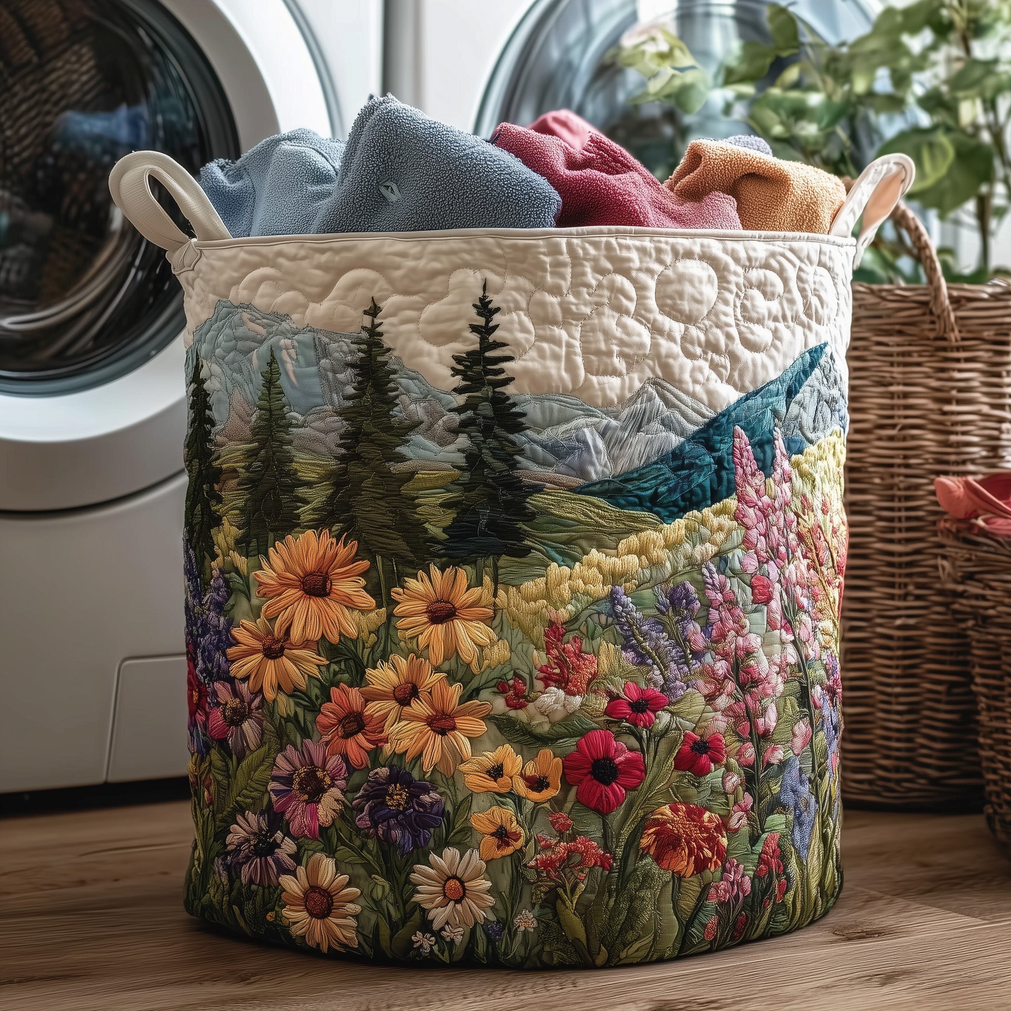 Charming Forest Quilted Laundry Basket GFTONT2783