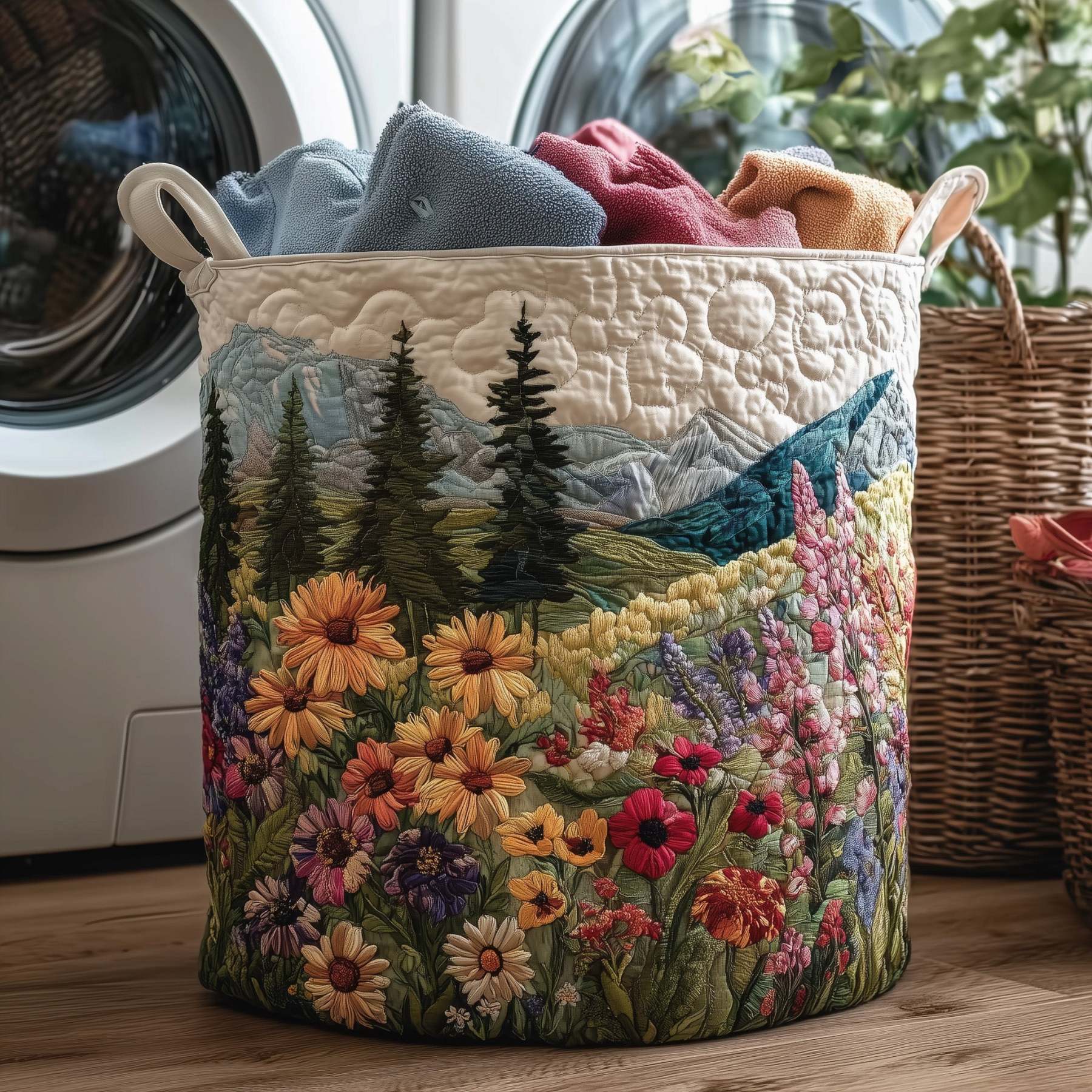 Charming Forest Quilted Laundry Basket GFTONT2783