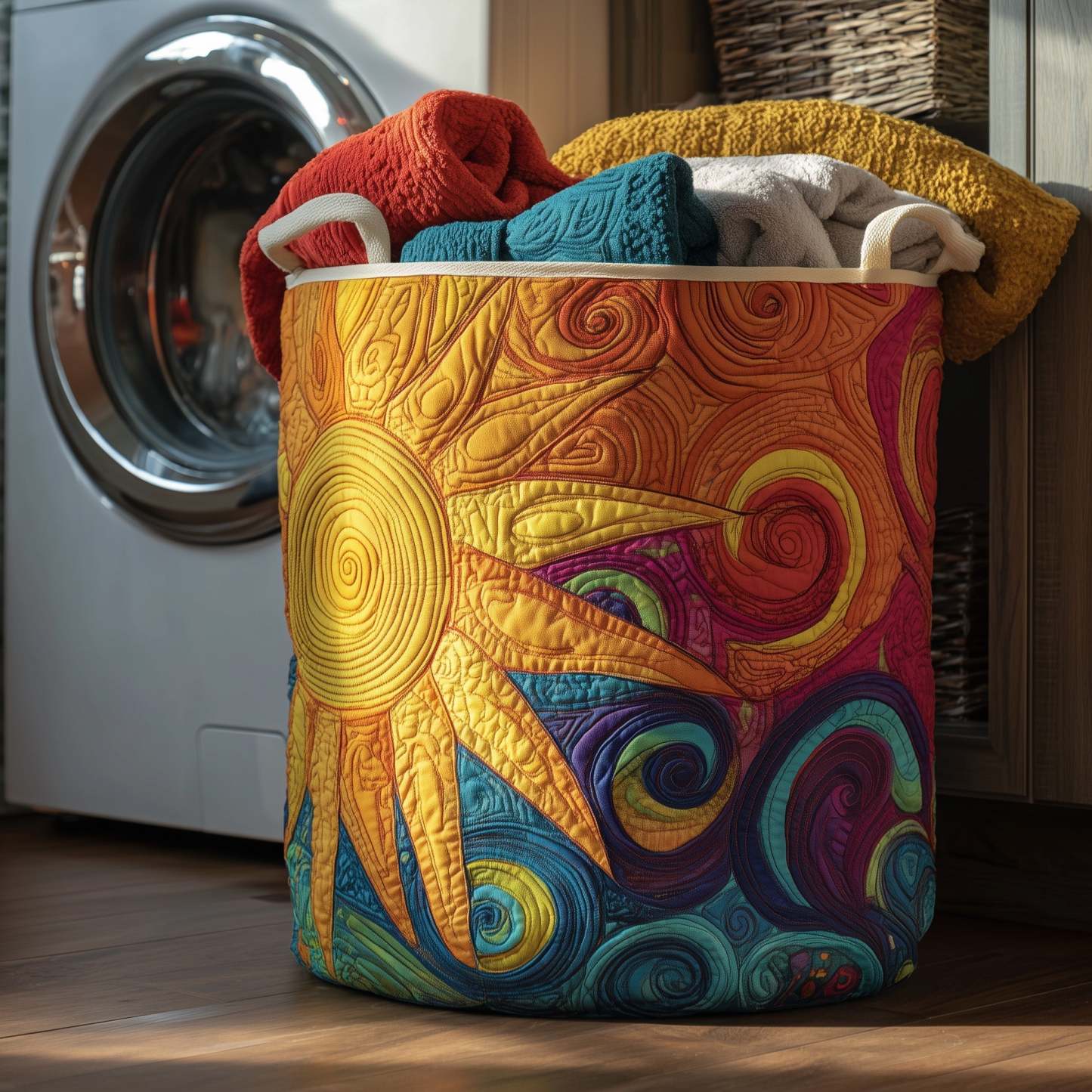 Hippie Sun Quilted Laundry Basket GFTONT2790