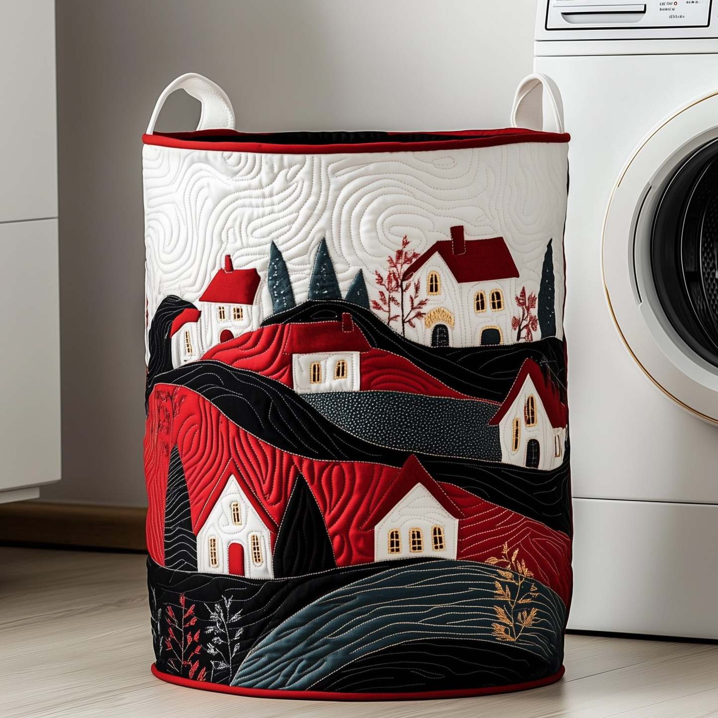 Cozy Village Quilted Laundry Basket GFTONT3165