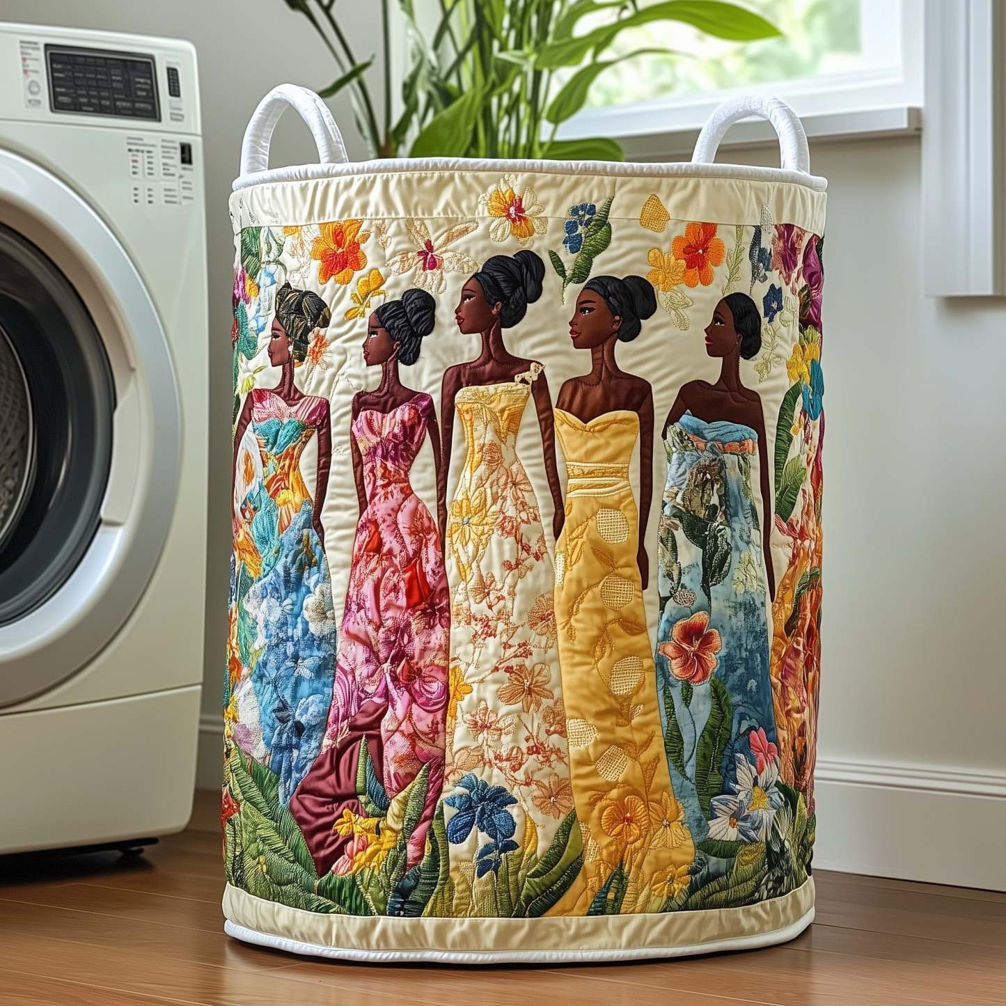 Melanin Queen Quilted Laundry Basket GFTONT3224