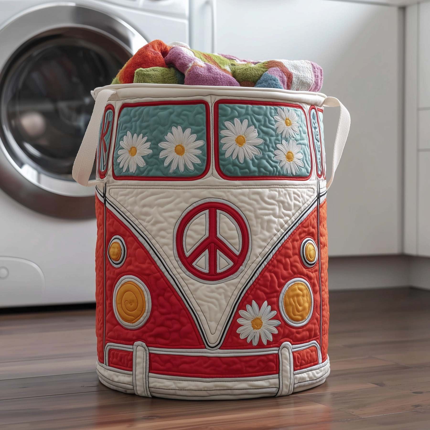 Hippie Van Quilted Laundry Basket GFTONT3518