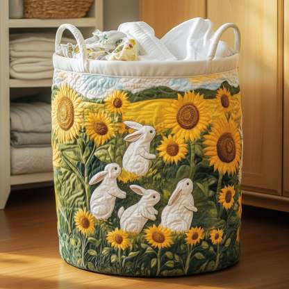 Joyful Bunnies Quilted Laundry Basket GFTONT3639